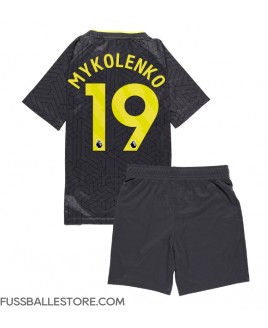 Günstige Everton Vitaliy Mykolenko #19 Auswärts Trikotsatzt Kinder 2024-25 Kurzarm (+ Kurze Hosen)